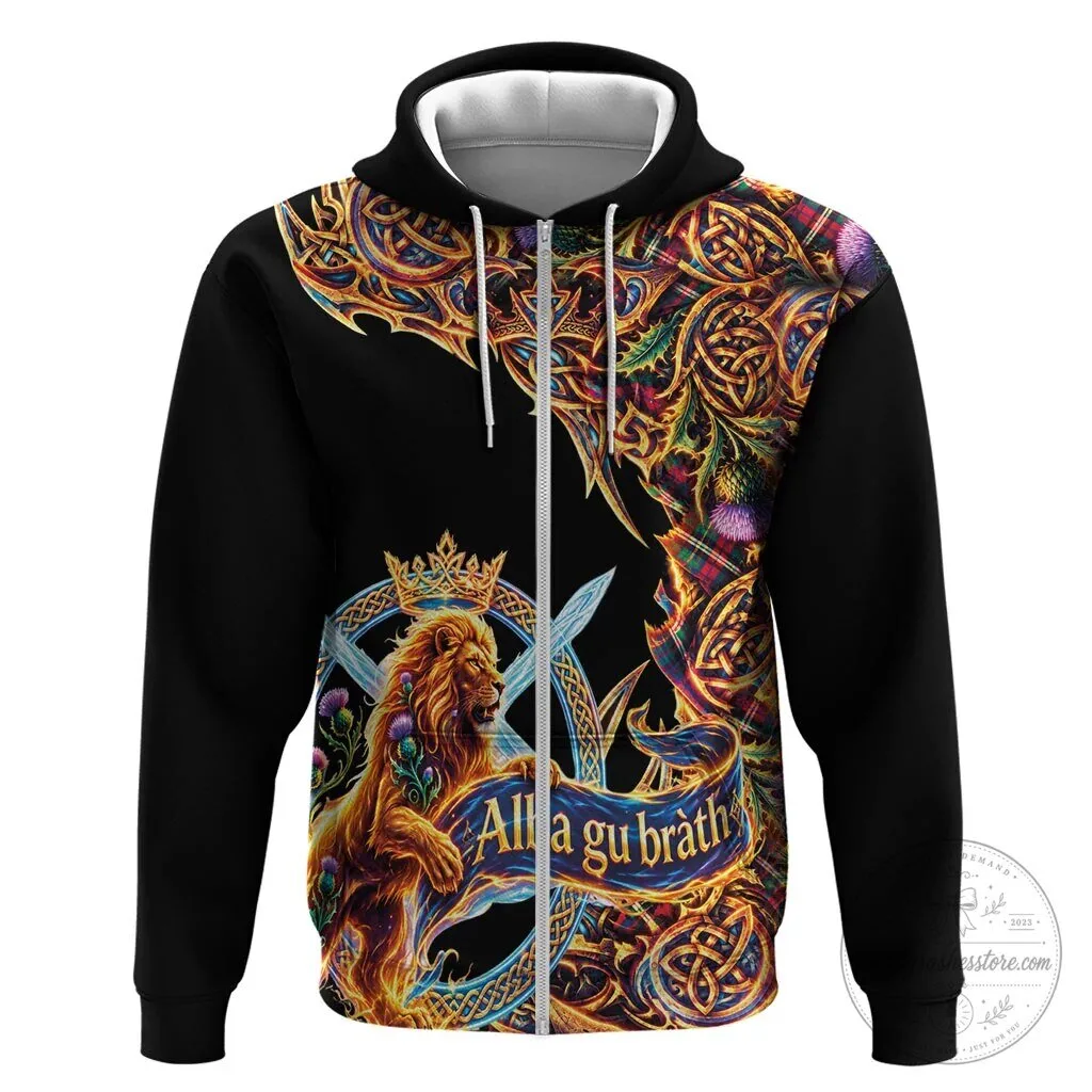 Scotland Forever Celtic Lion All Over Print Zip Up Hoodie 1 Scotland Forever Celtic Lion All Over Print Zip Up Hoodie