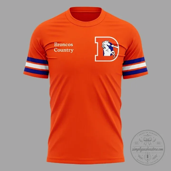 Denver Broncos Football Team Orange Fan T-Shirt 8 Denver Broncos Football Team Orange Fan T-Shirt