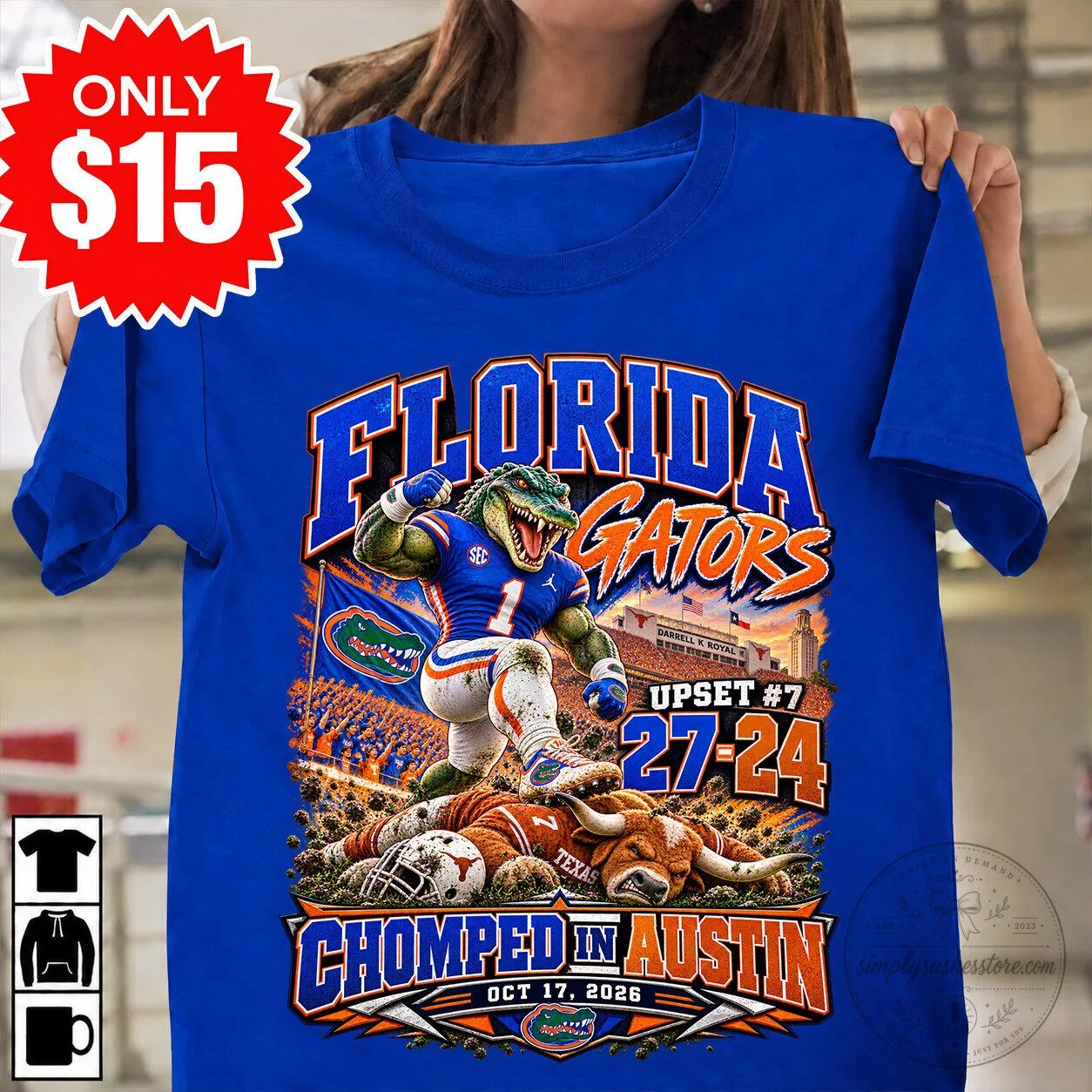 Florida Gators Chomped in Austin October 2026 Football Game Day T-Shirt 5 Florida Gators Chomped in Austin October 2026 Football Game Day T-Shirt