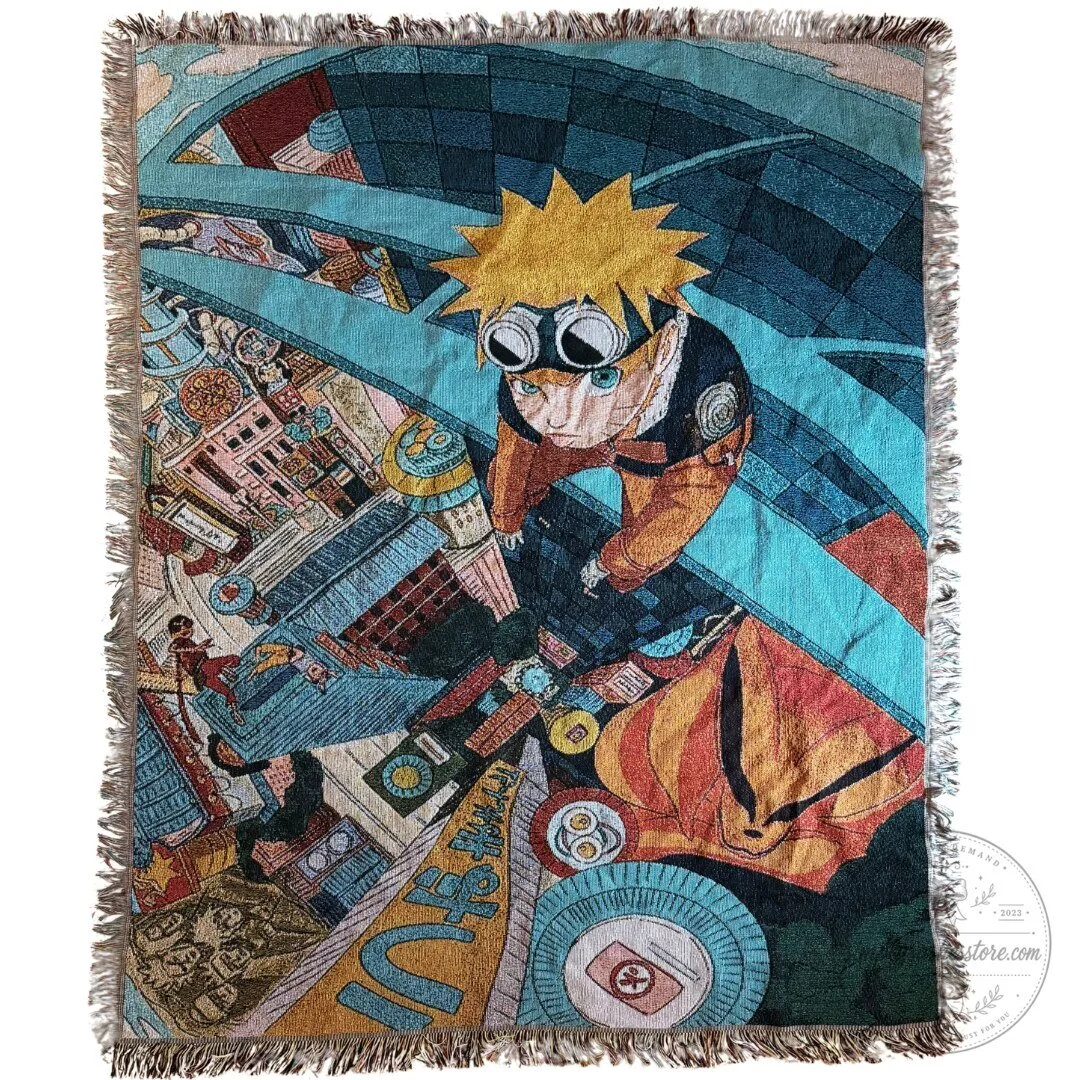 Naruto Uzumaki Anime Manga Character Woven Blanket