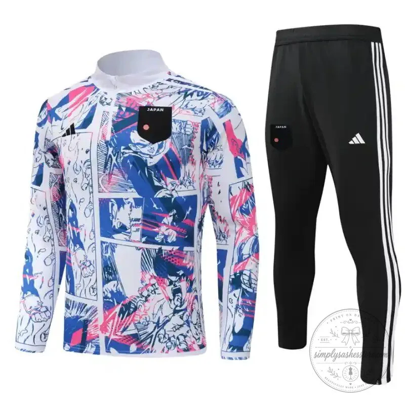 Japan National Team Dragon Ball Z Manga Comic Long Sleeve Soccer Jersey