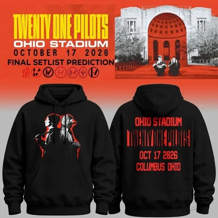 Twenty One Pilots Ohio Stadium October 2026 Tour Black Hoodie 2 Twenty One Pilots Ohio Stadium October 2026 Tour Black Hoodie
