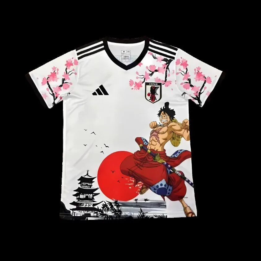 One Piece Monkey D. Luffy Japan Cherry Blossom Anime Soccer Jersey