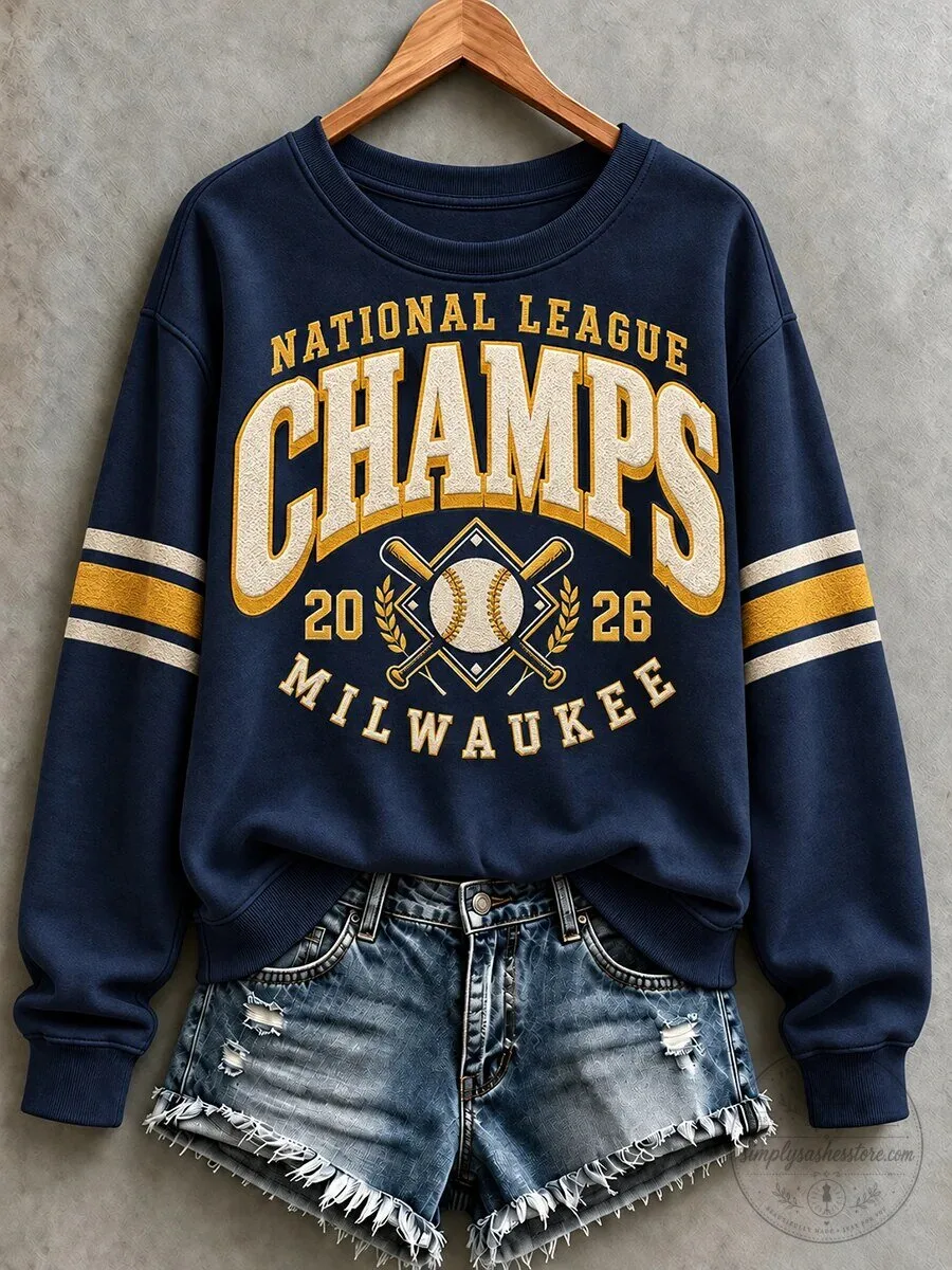 National League Champions Milwaukee Baseball 2026 Crewneck Sweatshirt