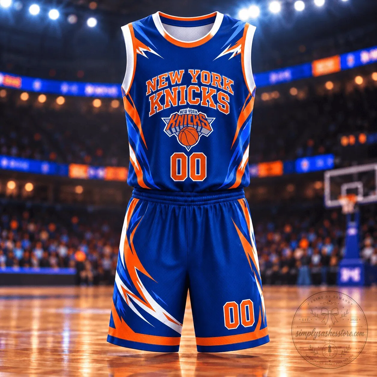 New York Knicks Personalized Basketball Jersey and Shorts Set