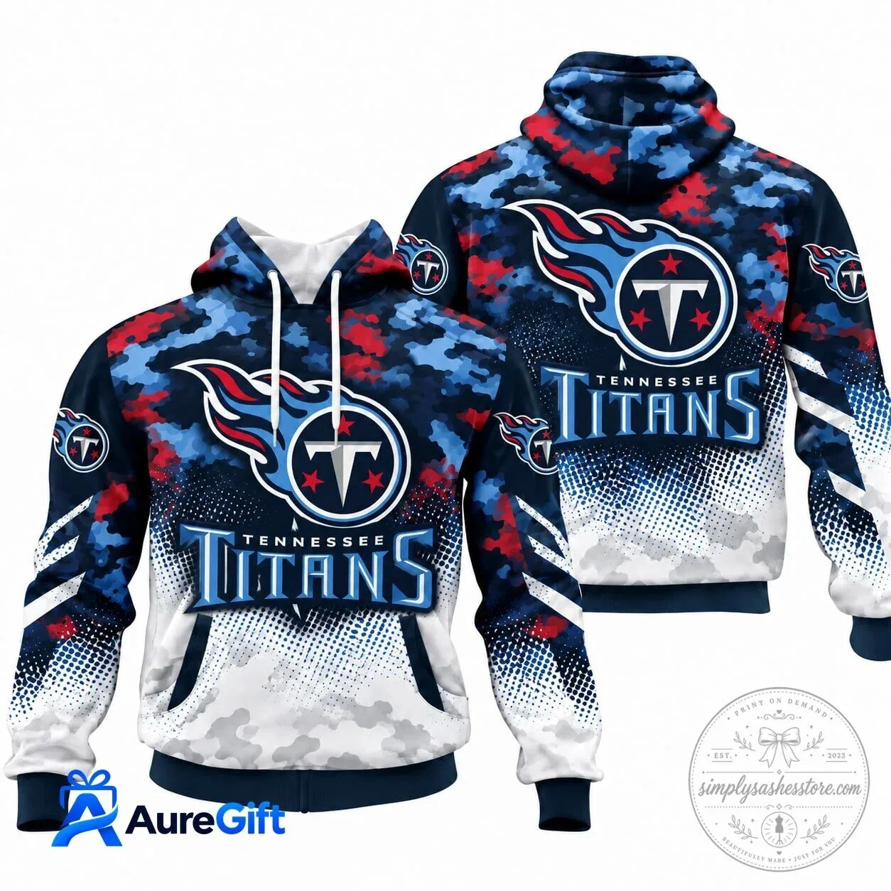 Tennessee Titans NFL Camouflage Pattern Hoodie 5 Tennessee Titans NFL Camouflage Pattern Hoodie