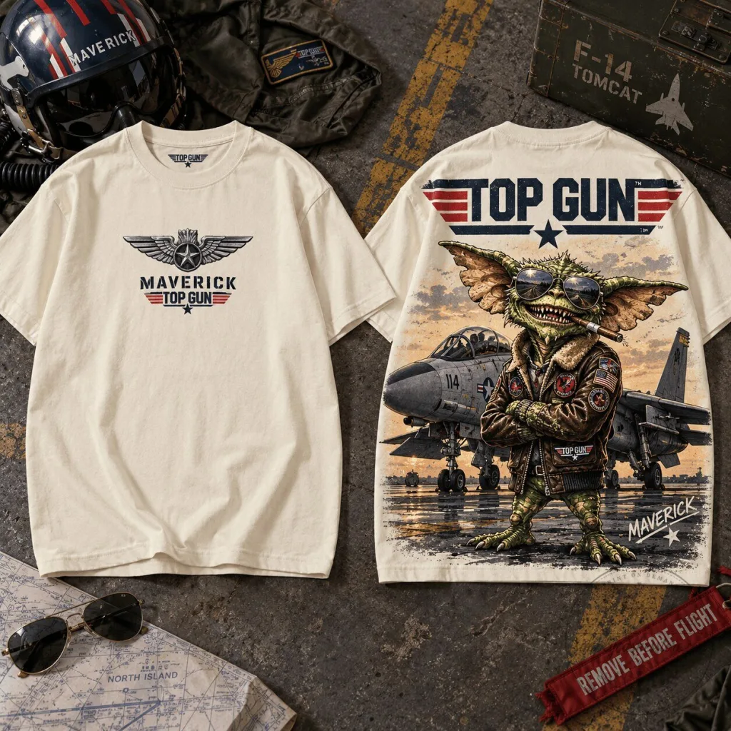 Top Gun Maverick Gremlins Gizmo F-14 Tomcat Fighter Jet T-Shirt Top Gun Maverick Gremlins Gizmo F-14 Tomcat Fighter Jet T-Shirt