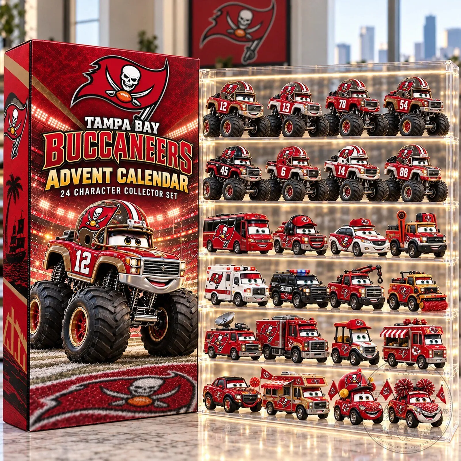 Tampa Bay Buccaneers NFL Football Team Character Die-Cast Advent Calendar Set 2D 1 Tampa Bay Buccaneers NFL Football Team Character Die-Cast Advent Calendar Set 2D