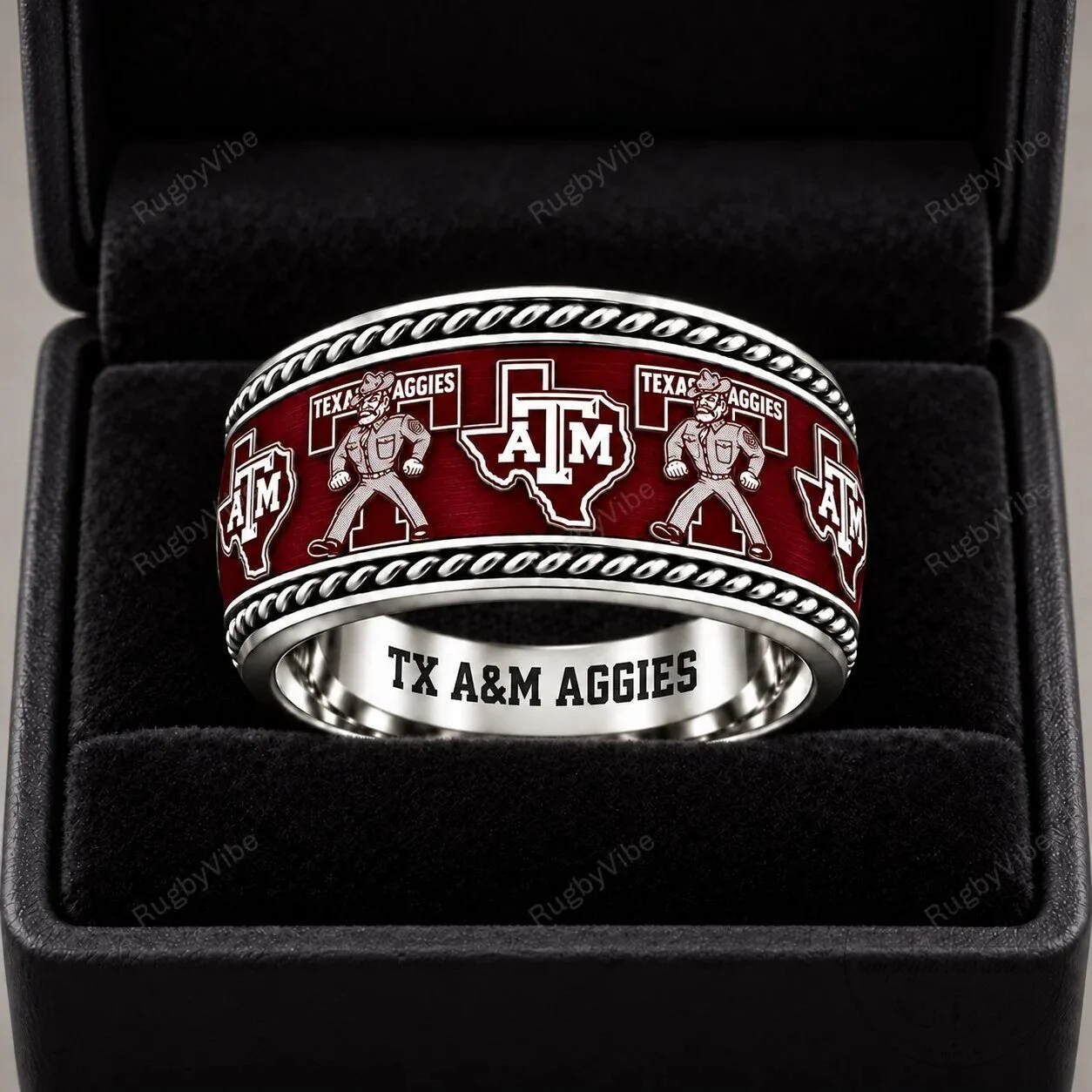 Texas A&M Aggies College Football Team Logo Ring