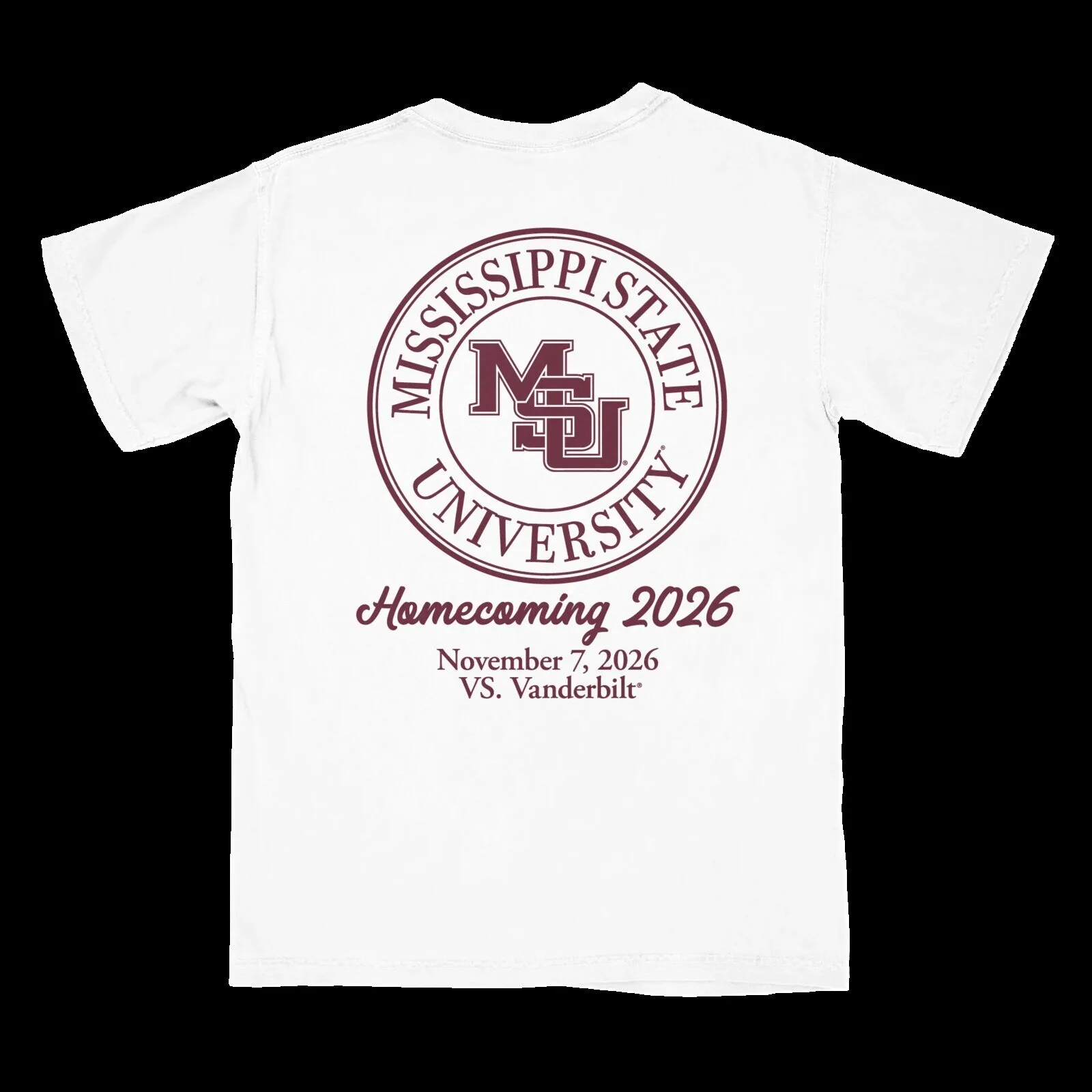 Mississippi State University Homecoming 2026 Vanderbilt Game Day T-Shirt 1 Mississippi State University Homecoming 2026 Vanderbilt Game Day T-Shirt