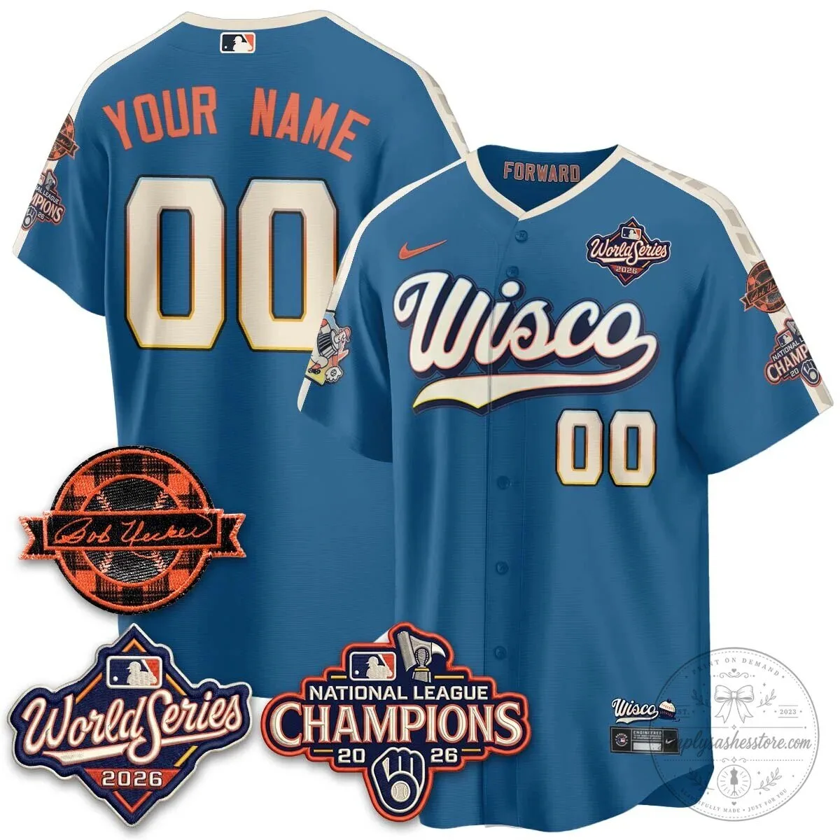 Baseball Jersey for Milwaukee Brewers - 2026 National League Champions Edition 12 Baseball Jersey for Milwaukee Brewers - 2026 National League Champions Edition