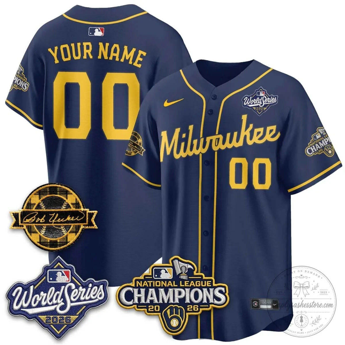 Baseball Jersey for Milwaukee Brewers - 2026 National League Champions Edition 14 Baseball Jersey for Milwaukee Brewers - 2026 National League Champions Edition