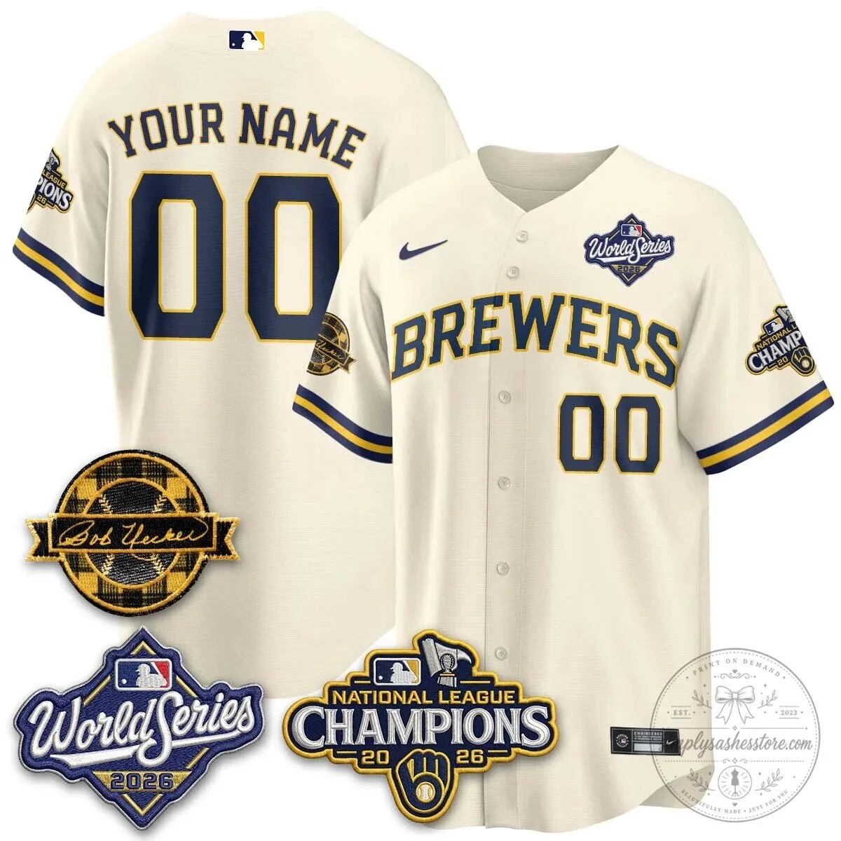Baseball Jersey for Milwaukee Brewers - 2026 National League Champions Edition 15 Baseball Jersey for Milwaukee Brewers - 2026 National League Champions Edition