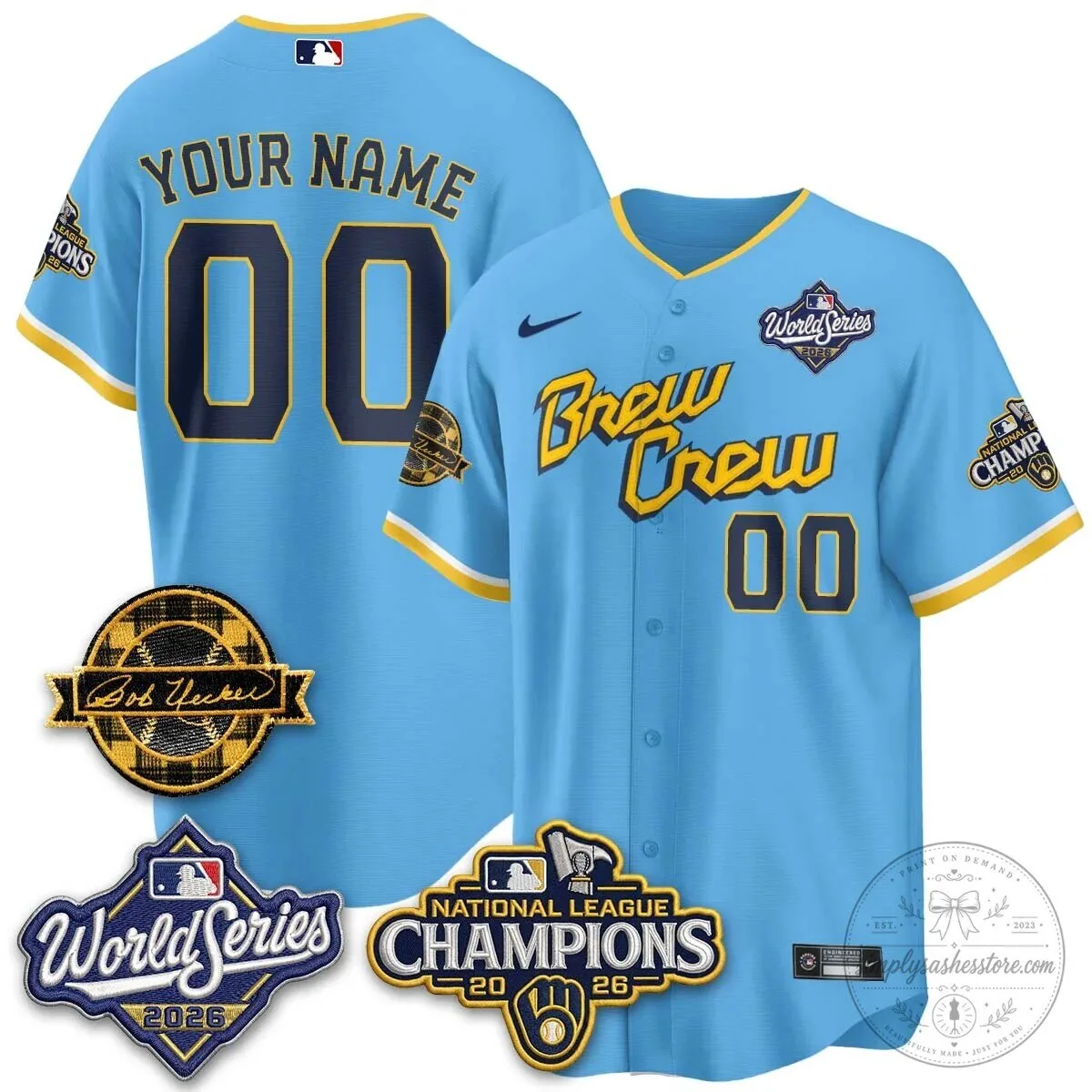 Baseball Jersey for Milwaukee Brewers - 2026 National League Champions Edition 16 Baseball Jersey for Milwaukee Brewers - 2026 National League Champions Edition