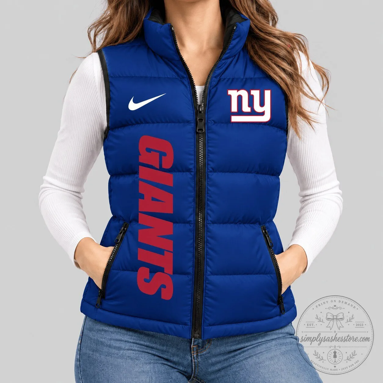 New York Giants NFL Football Team Puffer Vest 2 New York Giants NFL Football Team Puffer Vest