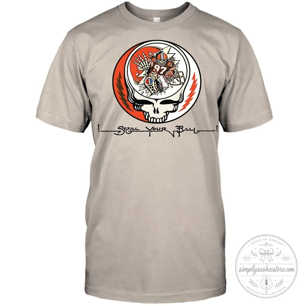 Grateful Dead Steal Your Ball Cleveland Browns Football Fan T-Shirt