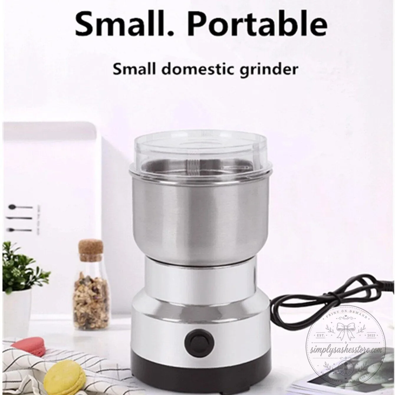 Electric Stainless Steel Coffee Bean and Spice Grinder for Fresh Herbs 19 Electric Stainless Steel Coffee Bean and Spice Grinder for Fresh Herbs