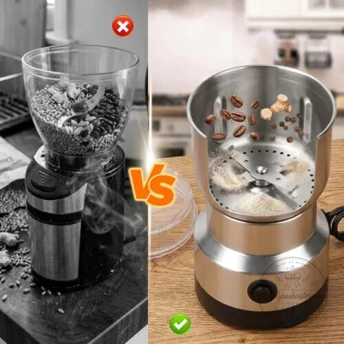 Electric Stainless Steel Coffee Bean and Spice Grinder for Fresh Herbs 20 Electric Stainless Steel Coffee Bean and Spice Grinder for Fresh Herbs
