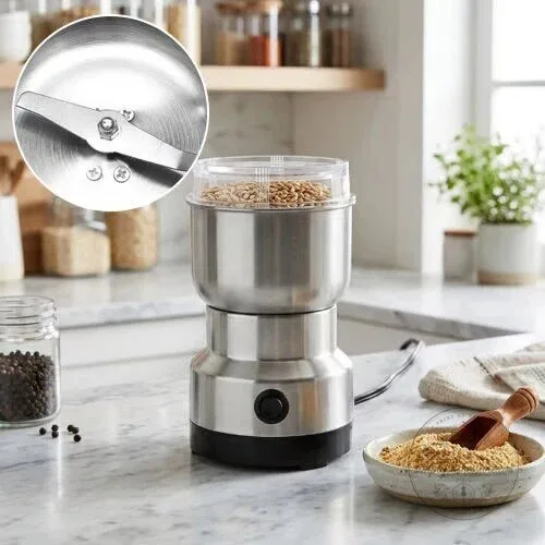 Electric Stainless Steel Coffee Bean and Spice Grinder for Fresh Herbs 22 Electric Stainless Steel Coffee Bean and Spice Grinder for Fresh Herbs
