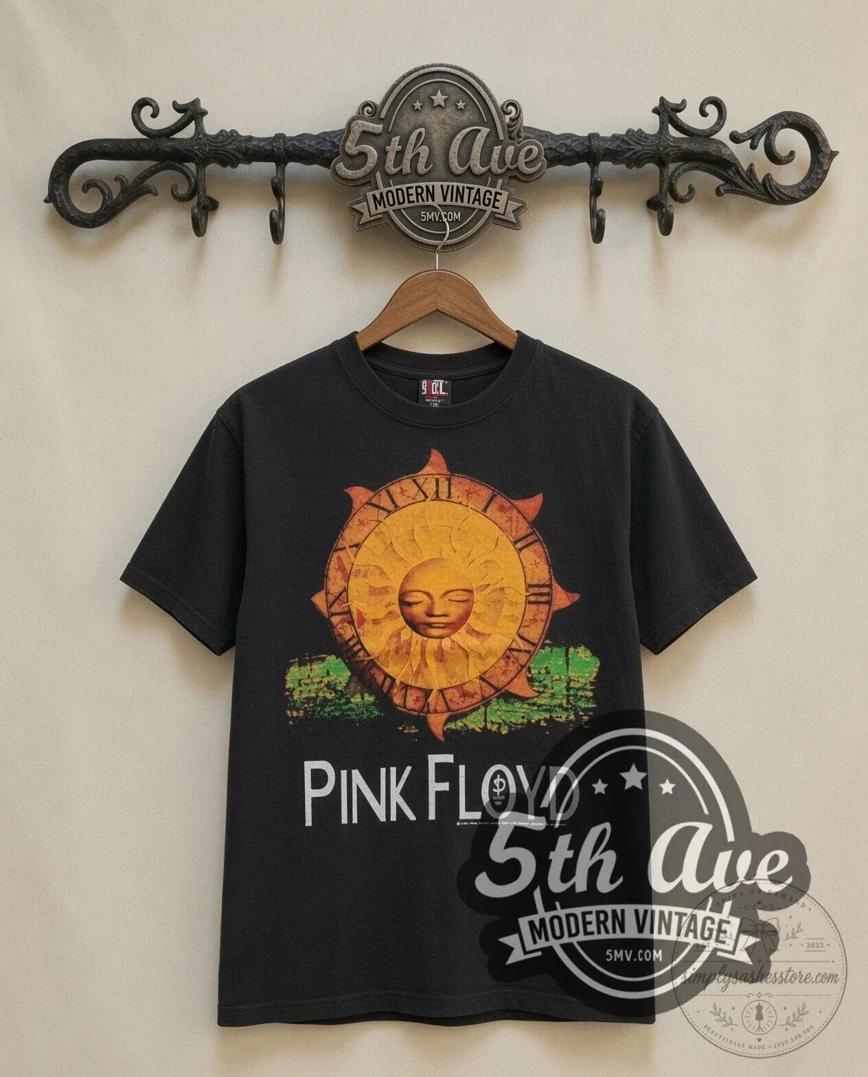 Pink Floyd Sun Face Vintage Band Music Album Art Black Graphic T-Shirt 2 Pink Floyd Sun Face Vintage Band Music Album Art Black Graphic T-Shirt