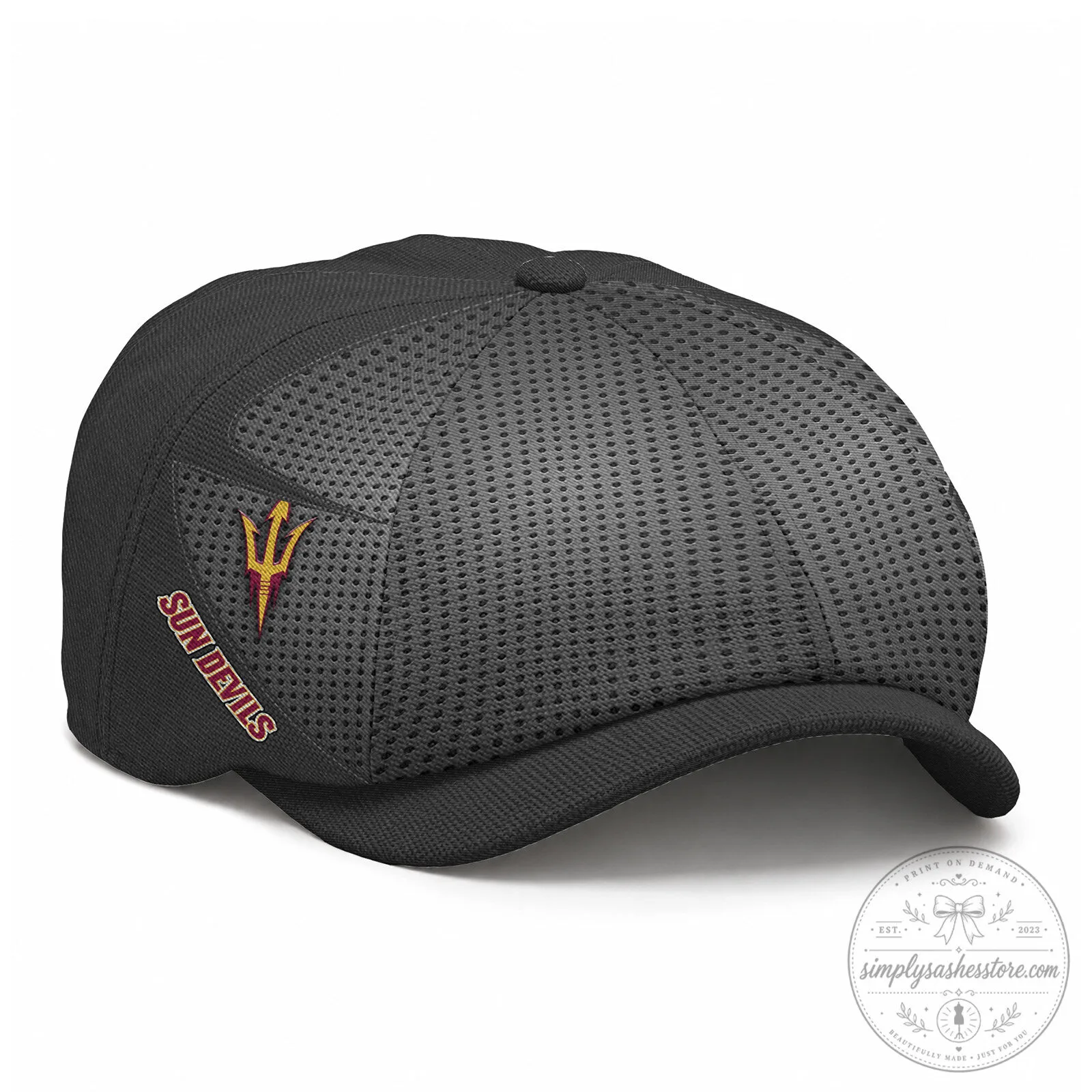 Arizona State Sun Devils NCAA Black Mesh Newsboy Cap Hat