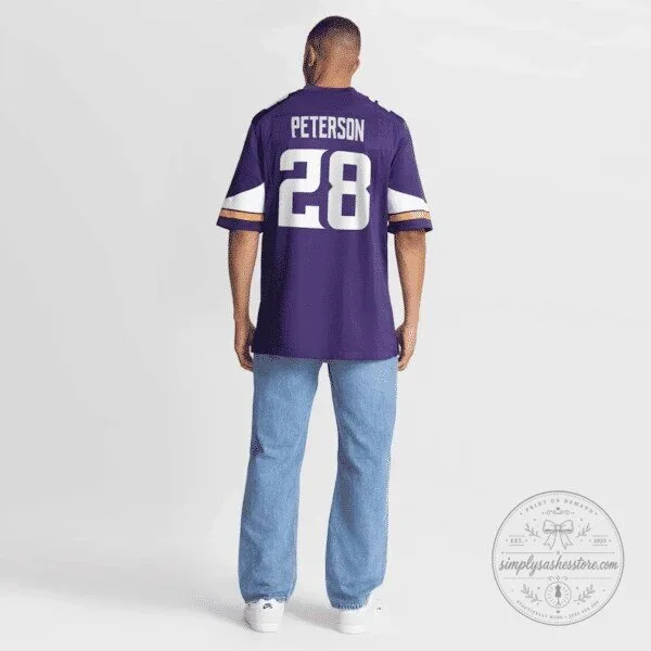 Minnesota Vikings Adrian Peterson Purple Football Jersey 14 Minnesota Vikings Adrian Peterson Purple Football Jersey