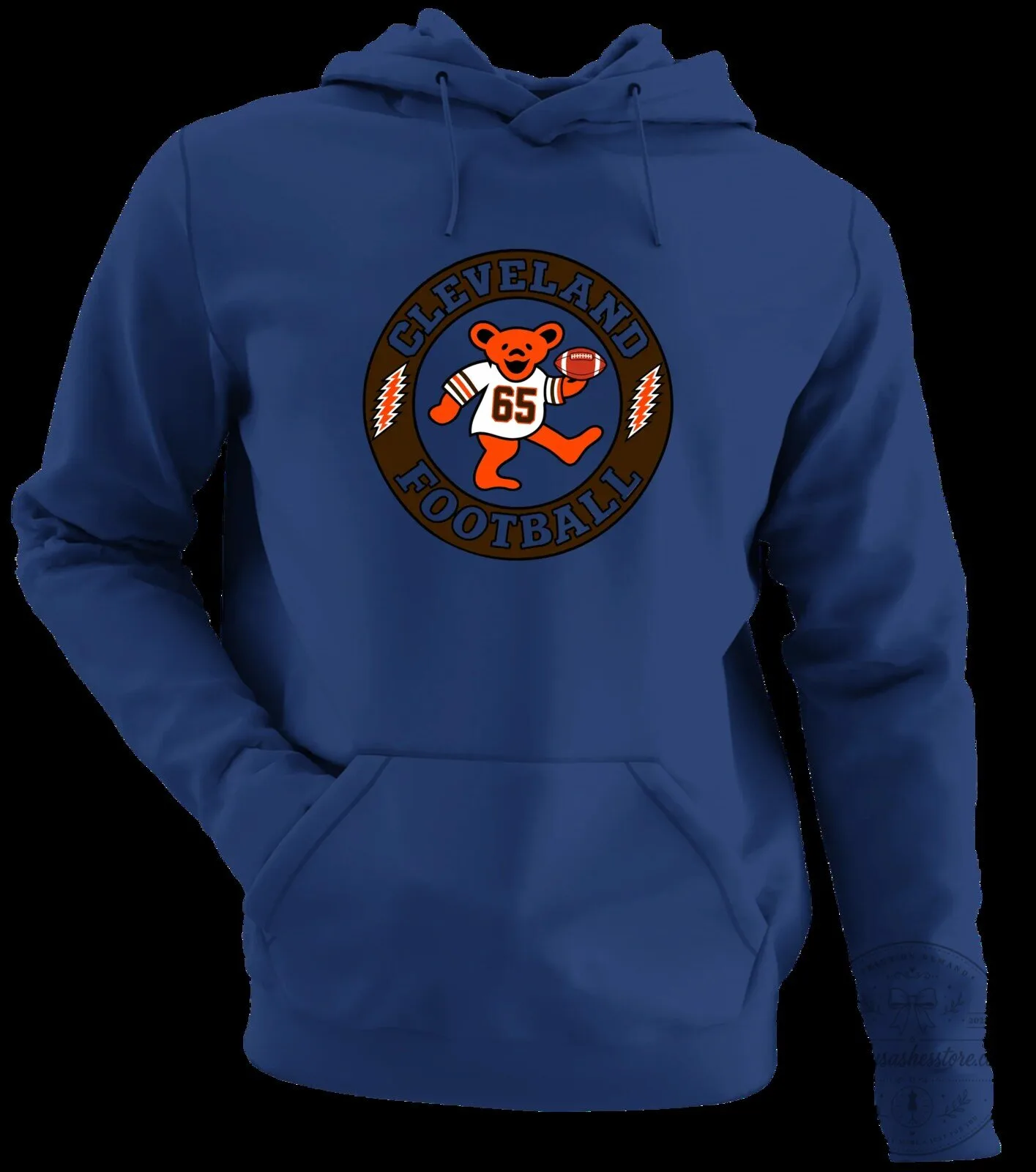 Cleveland Football Dancing Bear Number 65 Grateful Dead Hoodie 13 Cleveland Football Dancing Bear Number 65 Grateful Dead Hoodie