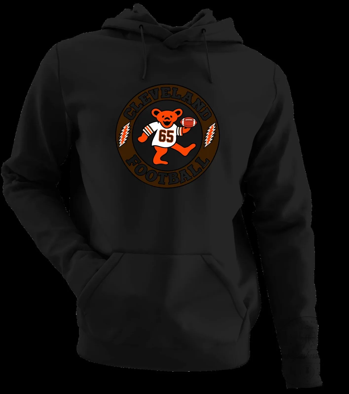 Cleveland Football Dancing Bear Number 65 Grateful Dead Hoodie 18 Cleveland Football Dancing Bear Number 65 Grateful Dead Hoodie